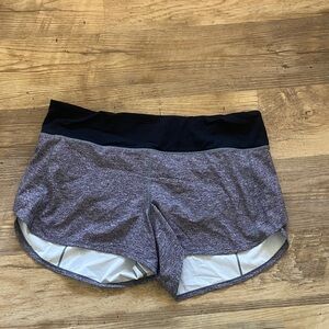 lululemon athletica Purple Heather Running Shorts with Black Waistband